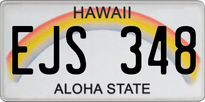 HI license plate EJS348