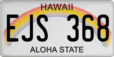 HI license plate EJS368