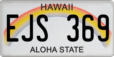 HI license plate EJS369
