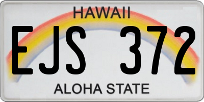 HI license plate EJS372
