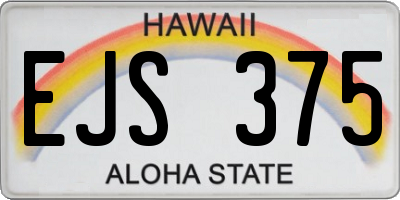HI license plate EJS375