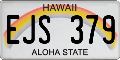 HI license plate EJS379