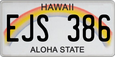HI license plate EJS386