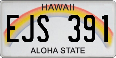 HI license plate EJS391