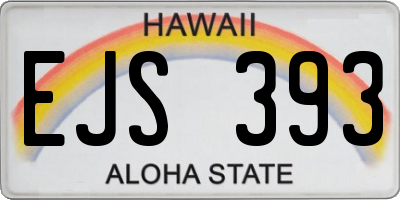 HI license plate EJS393