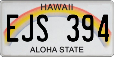 HI license plate EJS394