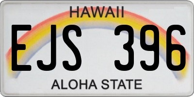 HI license plate EJS396