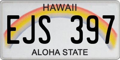 HI license plate EJS397