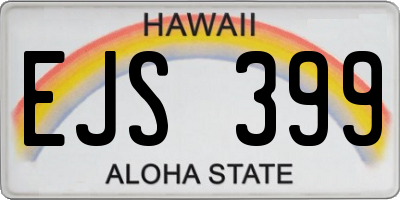 HI license plate EJS399