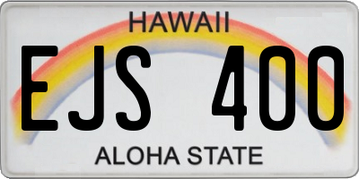 HI license plate EJS400