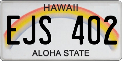 HI license plate EJS402