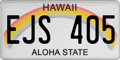 HI license plate EJS405