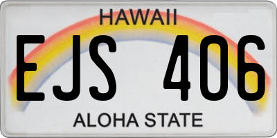 HI license plate EJS406