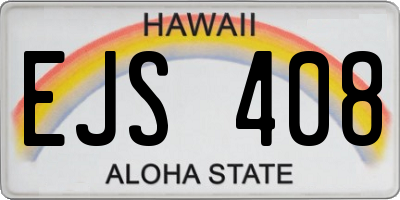 HI license plate EJS408