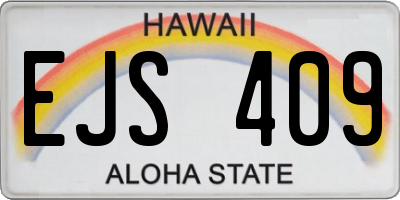 HI license plate EJS409