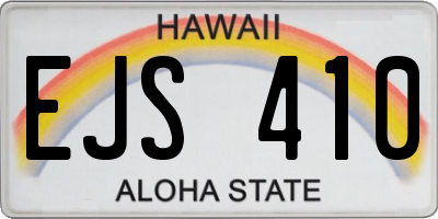 HI license plate EJS410