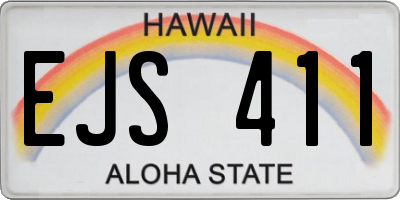 HI license plate EJS411