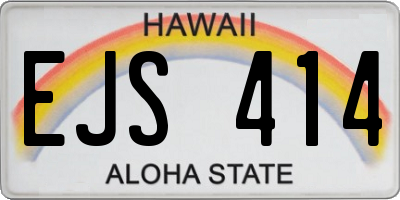 HI license plate EJS414