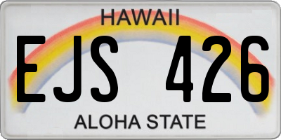 HI license plate EJS426