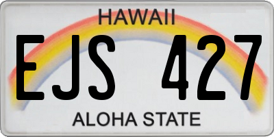 HI license plate EJS427