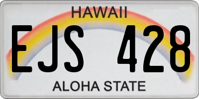 HI license plate EJS428