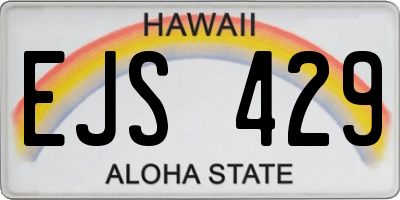 HI license plate EJS429