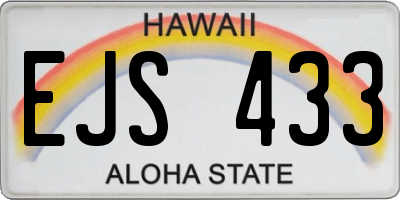 HI license plate EJS433