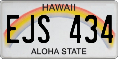 HI license plate EJS434