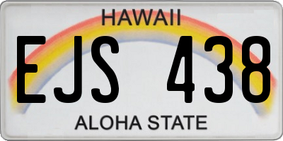 HI license plate EJS438