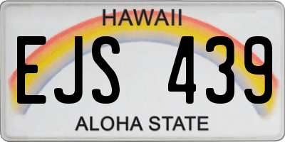 HI license plate EJS439