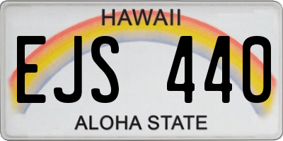 HI license plate EJS440