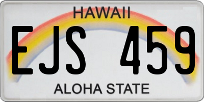HI license plate EJS459