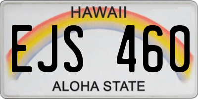 HI license plate EJS460