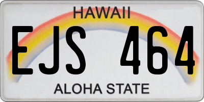 HI license plate EJS464