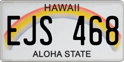 HI license plate EJS468