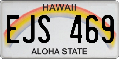 HI license plate EJS469