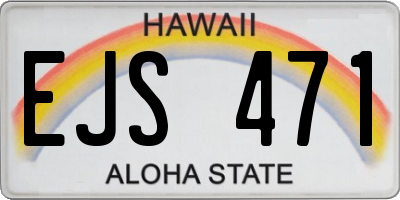 HI license plate EJS471