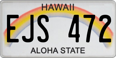 HI license plate EJS472