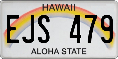 HI license plate EJS479