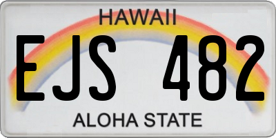 HI license plate EJS482