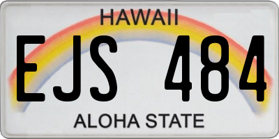 HI license plate EJS484