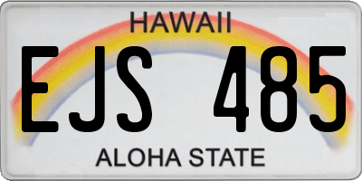 HI license plate EJS485
