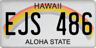 HI license plate EJS486