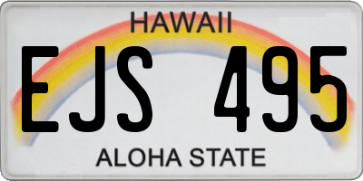 HI license plate EJS495