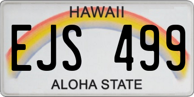 HI license plate EJS499