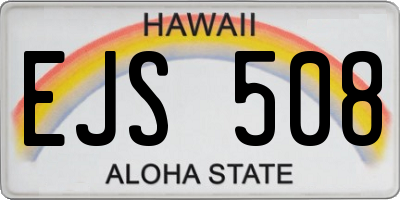HI license plate EJS508