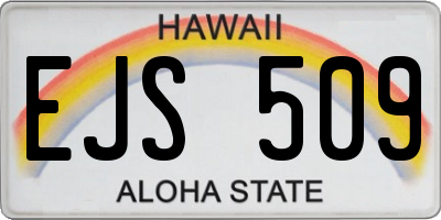 HI license plate EJS509