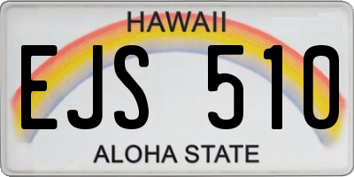 HI license plate EJS510