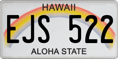 HI license plate EJS522