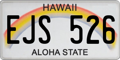 HI license plate EJS526